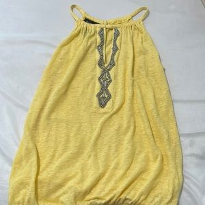 yellow summer tank top, size small!